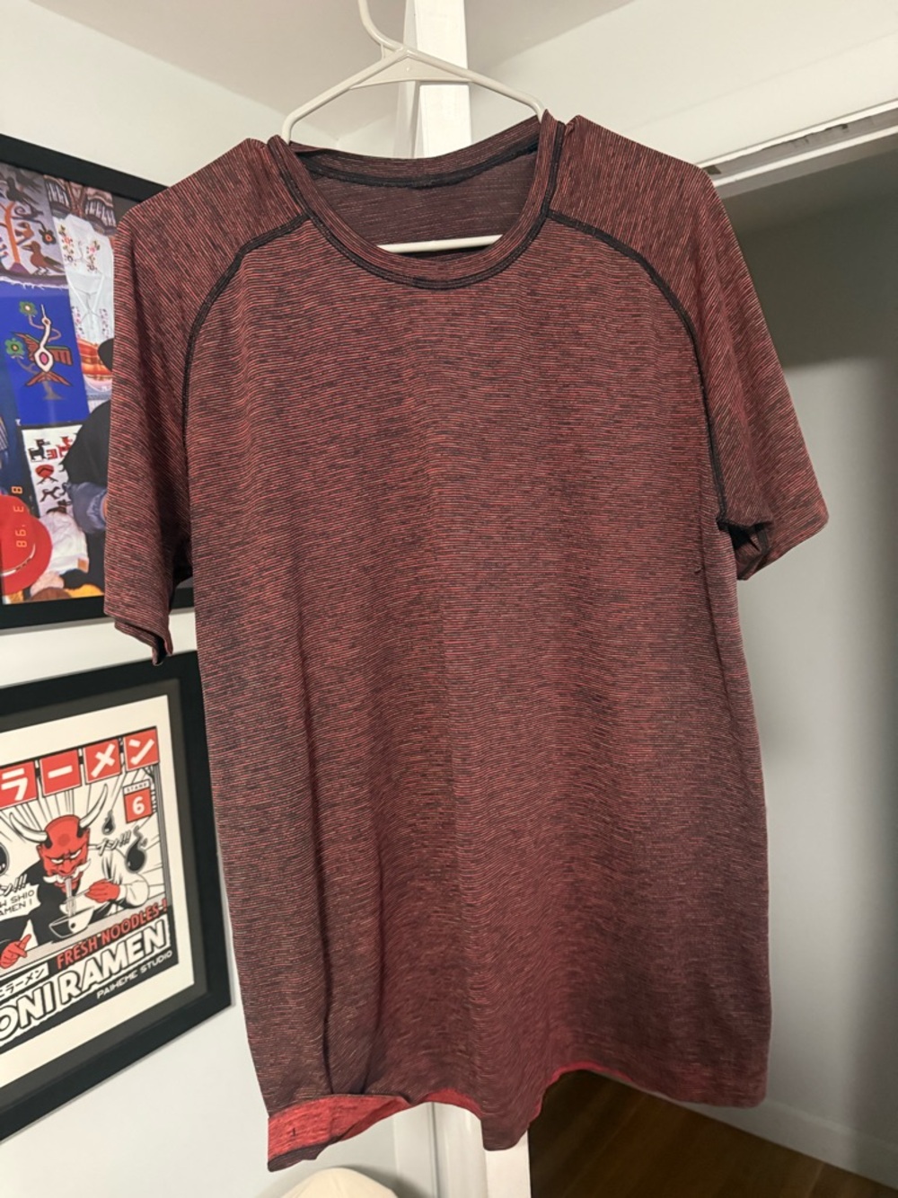 lululemon athletica Men's Heathered Maroon Short-Sleeve Crew